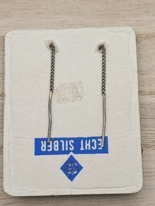 Pendientes de plata tipo hilo