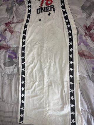 Vestido largo blanco con detalles