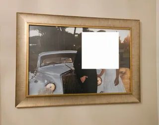 Marco de madera dorado