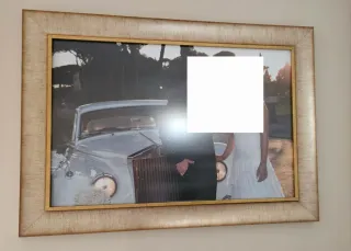 Marco de madera dorado