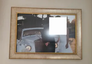 Marco de madera dorado