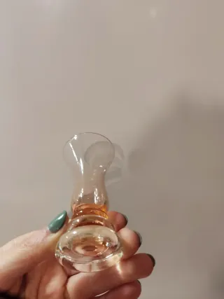 Conjunto 2 Castiçais Vidro Azul e Coral