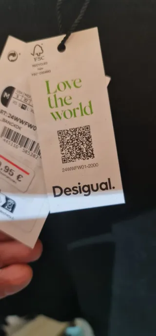 Falda Desigual Mariposa Negra Talla M