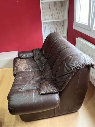 2 Sofás de Cuero Marrón
