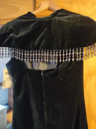 Vestido vintage terciopelo negro