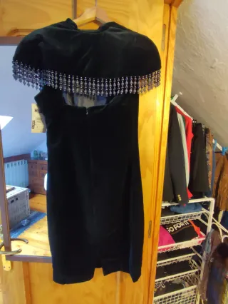 Vestido vintage terciopelo negro