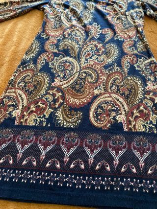 Vestito fantasia cachemire/paisley blu