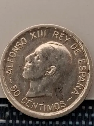 España 50 Céntimos Plata Alfonso XIII 1926