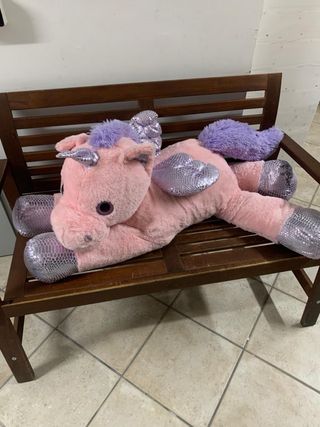 Peluche unicorno rosa grande