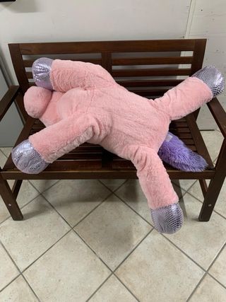 Peluche unicorno rosa grande