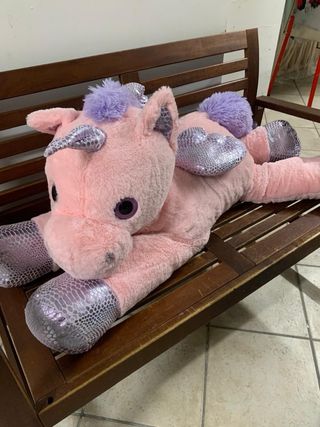 Peluche unicorno rosa grande