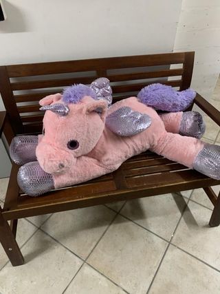 Peluche unicorno rosa grande