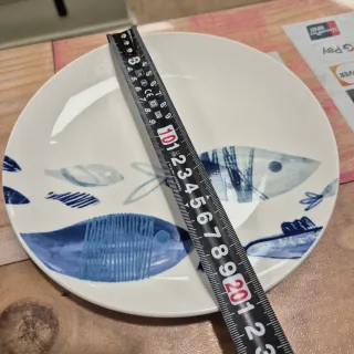 Juego vajilla 6 servicios azul y blanco