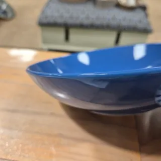Juego vajilla 6 servicios azul y blanco
