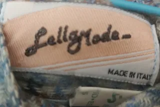 Falda lana italiana mujer azul y marrón