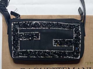 Borsa Fendi Baguette in tela e strass