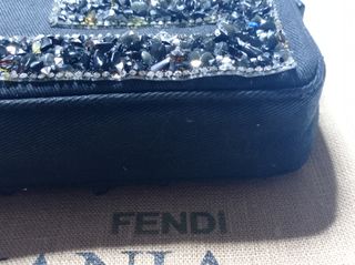Borsa Fendi Baguette in tela e strass