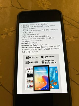 Tablet Blackview gris 4Gb de memoria