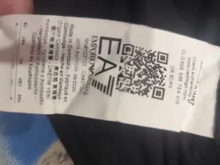 Camiseta EA7 Emporio Armani Hombre Negra