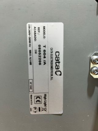 Vitrocerámica 4 fuegos Cata