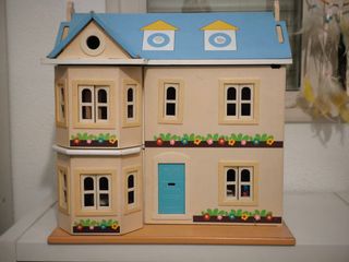 Casa de muñecas de madera vintage años 80 o 90