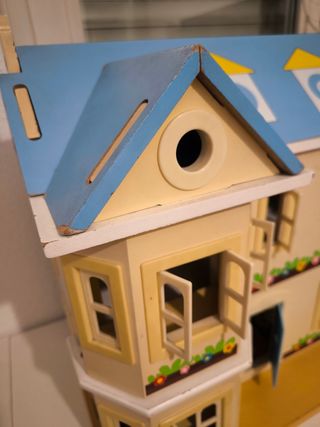 Casa de muñecas de madera vintage años 80 o 90