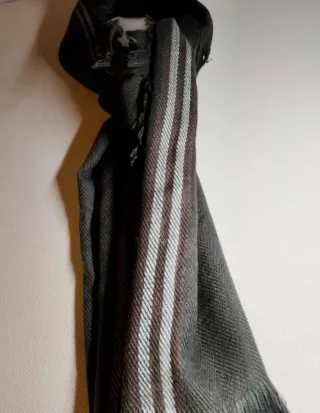 Sciarpa lana Carpisa righe grigio nero