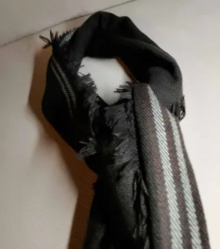 Sciarpa lana Carpisa righe grigio nero