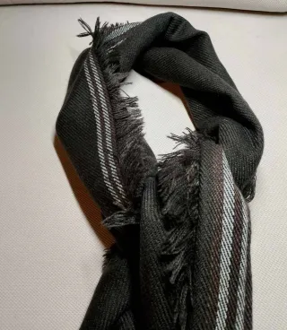 Sciarpa lana Carpisa righe grigio nero