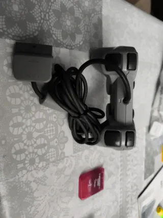 Mando PS1 Original Sony Gris + Memory Card Rosa