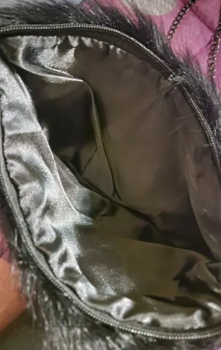 Borsa donna nera pelo sint.