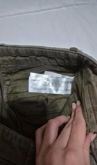 Pantalón Chino Recto Hombre Verde Oliva