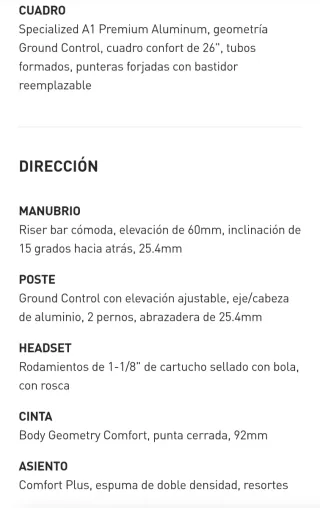 Bicicleta Specialized Sport gris