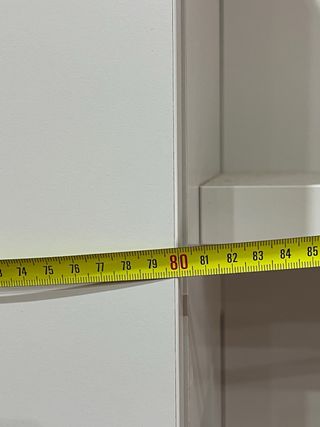 Mueble salón blanco con vitrina