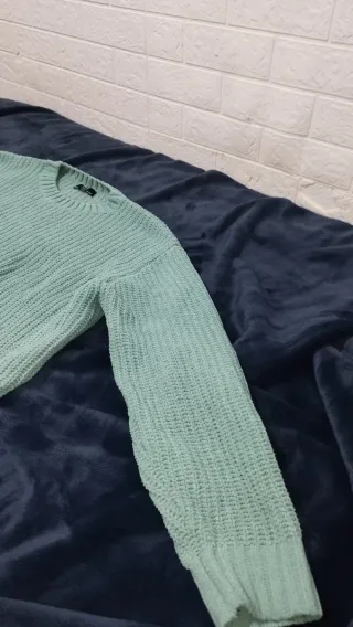 Jersey verde agua tejido