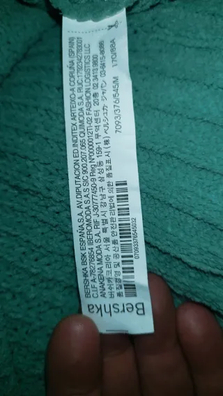 Jersey verde agua tejido