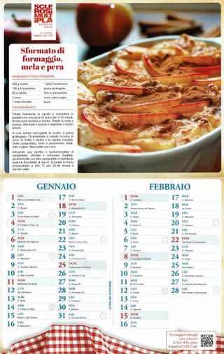 Calendario da parete 2026 "Calendario di Mele AISM