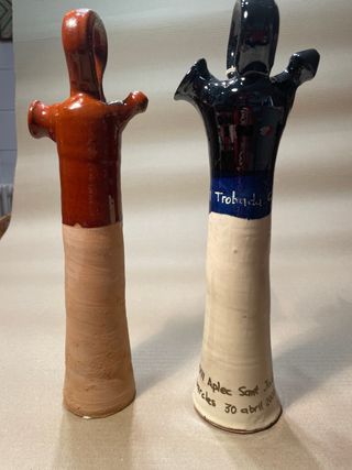 Conjunto Botijo Cerámico Artesanal Ref003