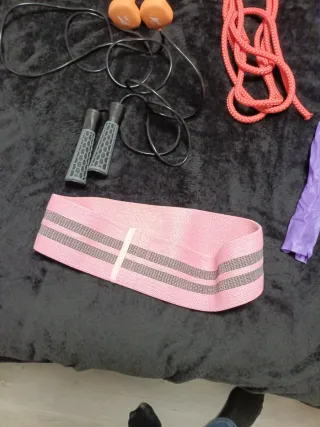 Pack Ejercicio Mujer: Mancuernas, Cuerda, Banda