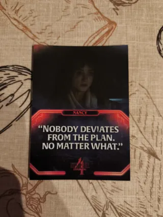 Stranger Things Nancy Topps Zerocool Card