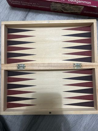 Juego de mesa 3 en 1: Ajedrez, Damas y Backgammon