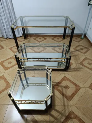 Pack 3 mesas cristal