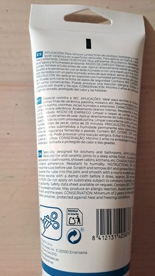 Masilla para juntas de azulejos Beissier