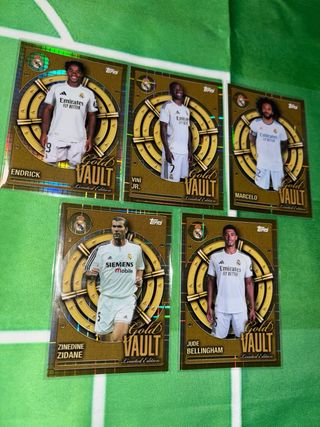 5 Cromos Topps Gold Vault Real Madrid