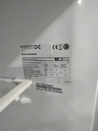 Nevera Daewoo No Frost 160x55cm