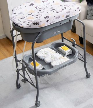 Cambiador Bebé con Bañera COSTWAY, casi sin uso.