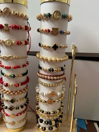 Lote Pulseras Oro Laminado 18 k americano
