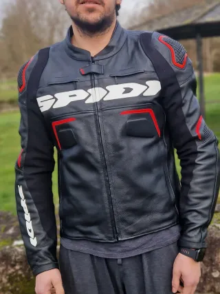 Chaqueta moto SPIDI t52 piel cuero