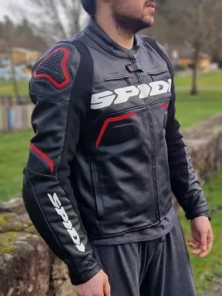 Chaqueta moto SPIDI t52 piel cuero