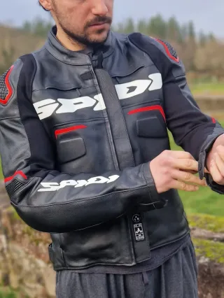 Chaqueta moto SPIDI t52 piel cuero